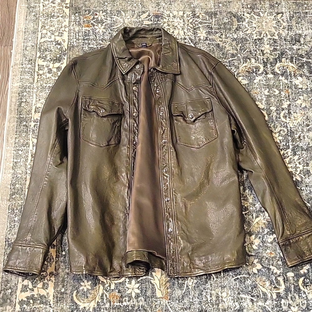 Polo ralph lauren leather western style jacket